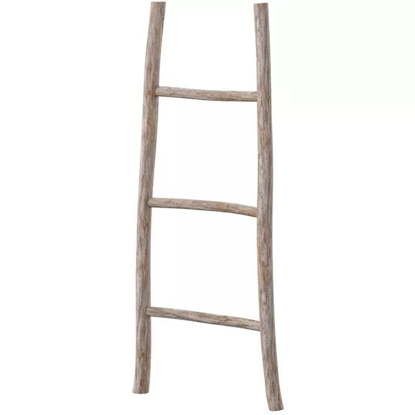 Wood White Washed 3.5 ft Blanket Ladder | Wayfair North America