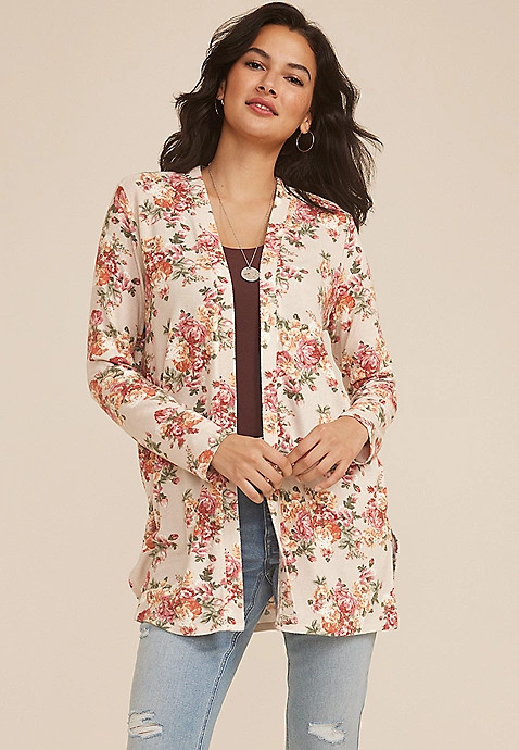 Floral Hacci Cardigan | Maurices