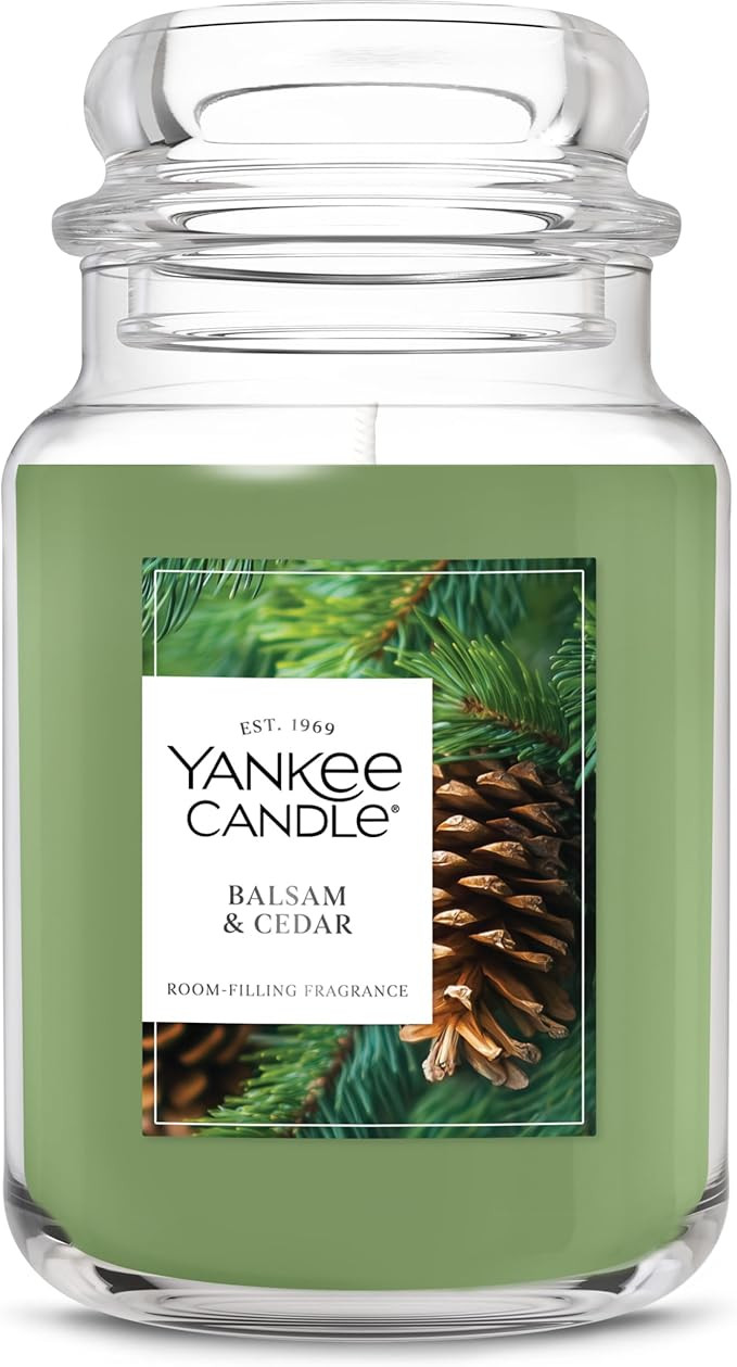 Yankee Candle Balsam & Cedar, Holiday Scented Candle, 22oz Large Jar with up to 150 Hour Burn Tim... | Amazon (US)