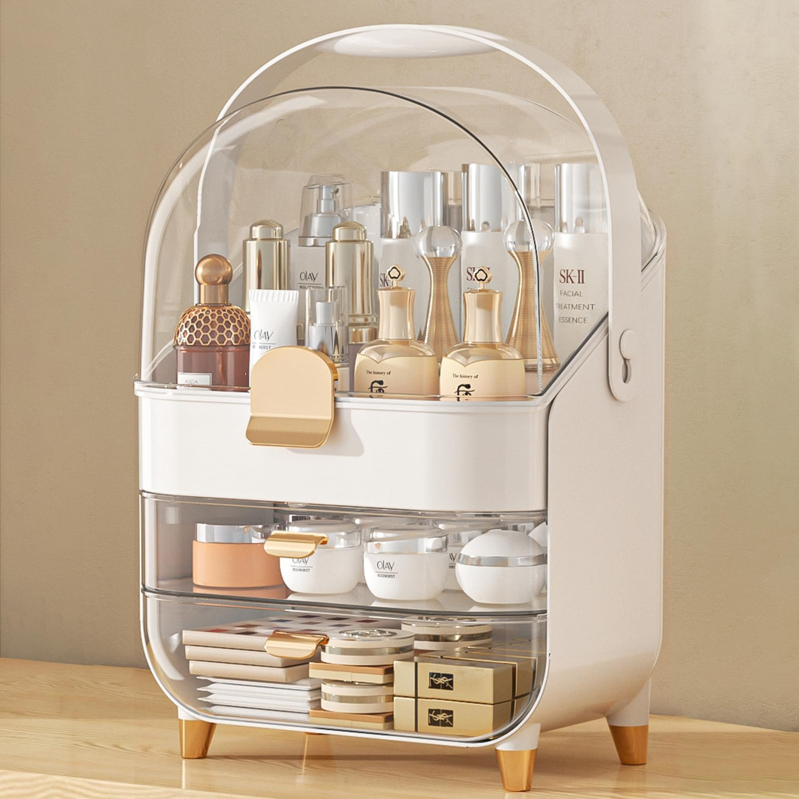 Makeup Organizer, Skincare Holder Bathroom Counter Organizer, Storage Box Cosmetic Display Cases,... | Amazon (US)