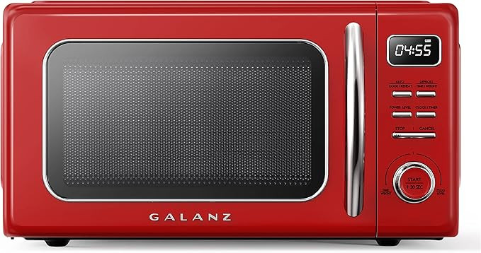 Galanz GLCMKZ11RDR10 Retro Countertop Microwave Oven with Auto Cook & Reheat, Defrost, Quick Star... | Amazon (US)