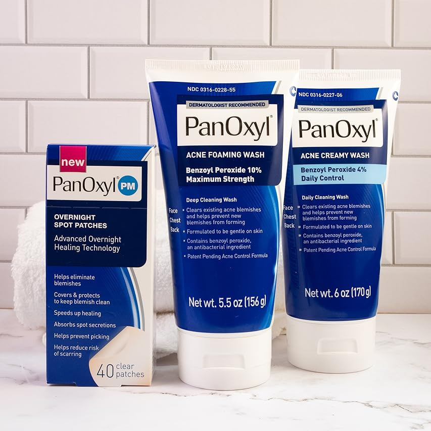 PanOxyl Acne Foaming Wash Benzoyl Peroxide 10% Maximum Strength Antimicrobial, 5.5 Oz | Amazon (US)
