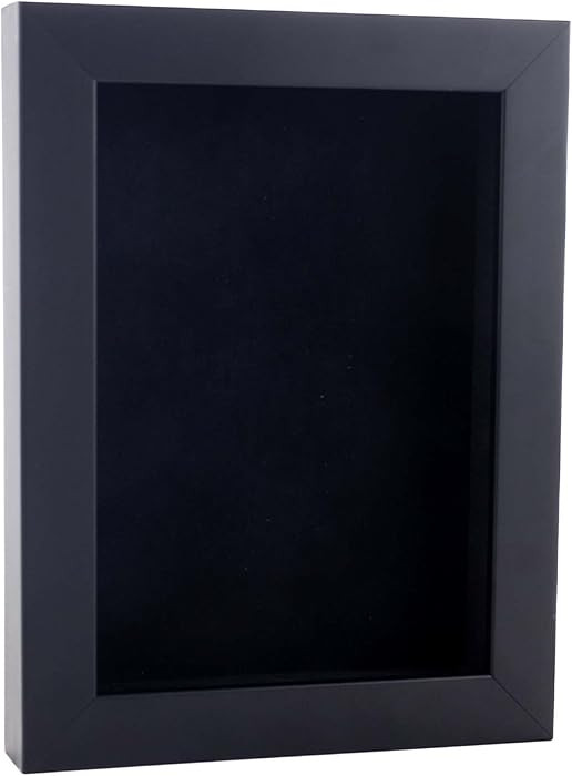 16x24 Shadow Box Frame Black Wood | with a 3/4" Usable Display Depth | Includes a Black Real Sued... | Amazon (US)