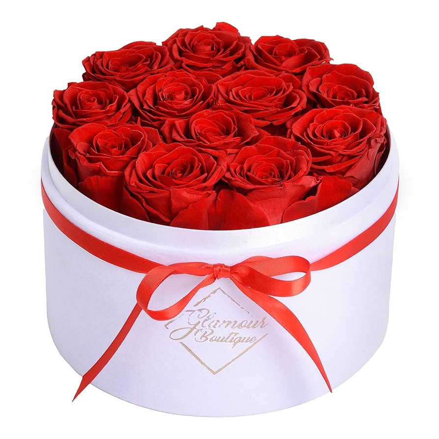Flowers Forever in a Box 12 Preserved Roses in Velvet Box, Birthday, for Women, Eternal Rose for ... | Amazon (US)