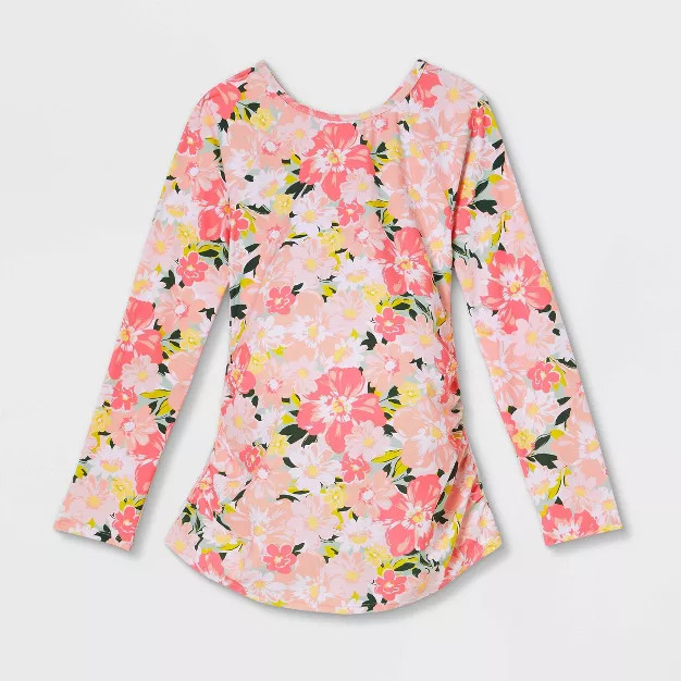 Raglan Long Sleeve Rash Guard Maternity Top - Isabel Maternity by Ingrid & Isabel™ Floral | Target