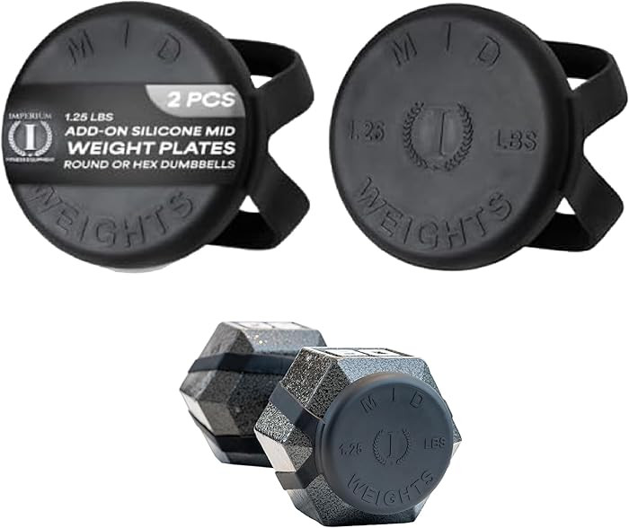 Mid Weights Silicone Microweights For Round or Hex Dumbbells, 1.25 lb. Add On Weight For Dumbbell... | Amazon (US)