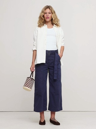 HIGH-RISE WIDE-LEG UTILITY CROP PANT | Banana Republic (US)