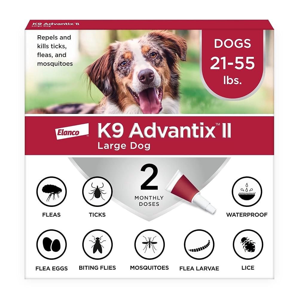 K9 Advantix II Large Dog Vet-Recommended Flea, Tick & Mosquito Treatment & Prevention | Dogs 21-5... | Amazon (US)