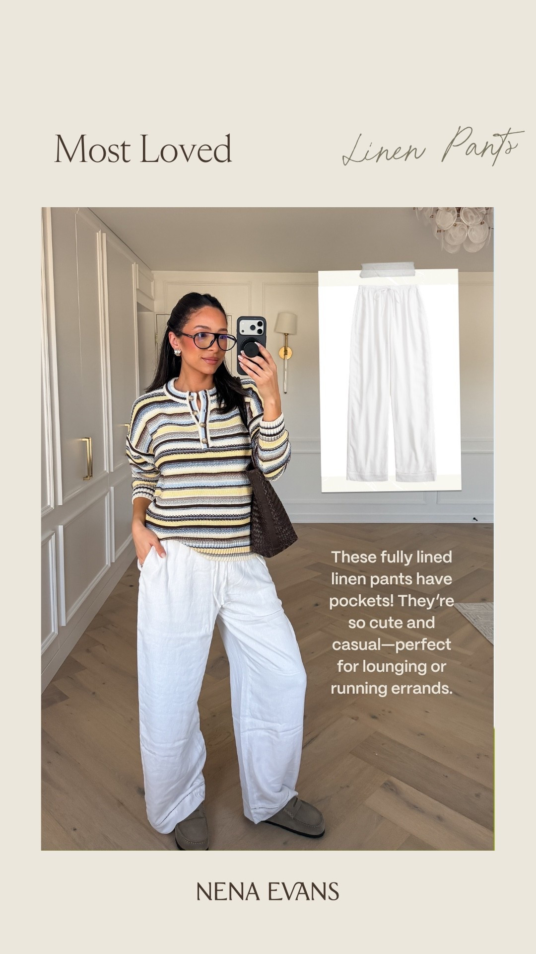 Your favorite last week 🤍 Wearing a Medium sweater (low stock but I've linked similars), Medium Long linen pants (slightly big), shoes run big 

spring outfit idea, spring transition outfit, casual chic outfit, mom outfit, casual outfit, school drop off, errands outfit 

#LTKmomlife #LTKSaleAlert #LTKSeasonal