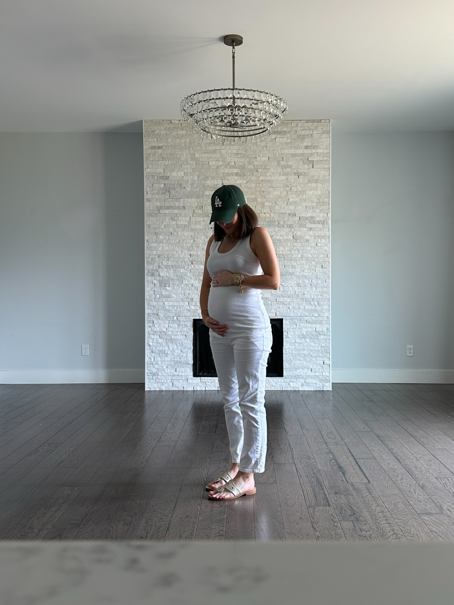 la green baseball cap
abercrombie maternity tank (tts, xs)
abercrombie maternity jeans (25 short, my usual abercrombie size)
jack rogers sandals 

#LTKStyleTip #LTKFindsUnder100 #LTKBump