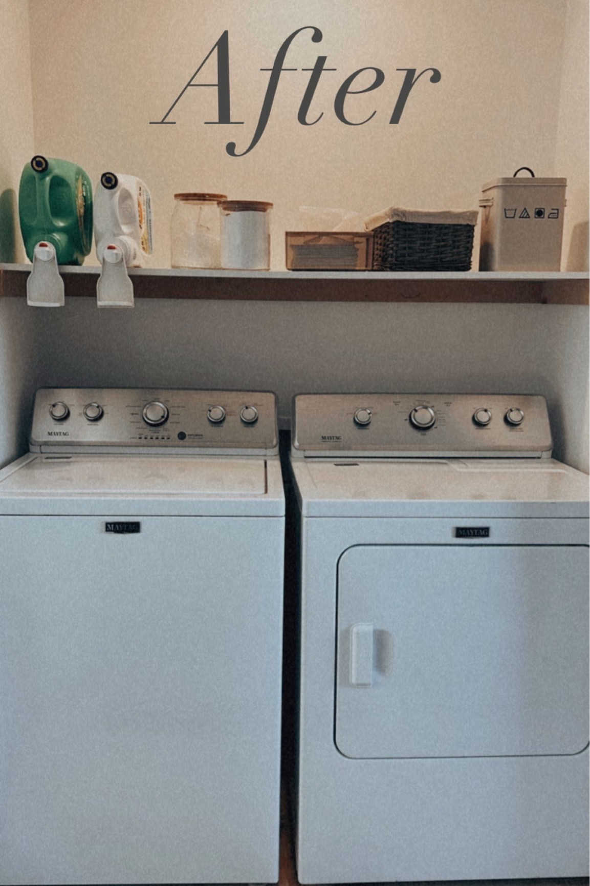 Laundry closet is all set up! 
Laundry // organization // laundry room // laundry closet 

#LTKunder50 #LTKfamily #LTKhome