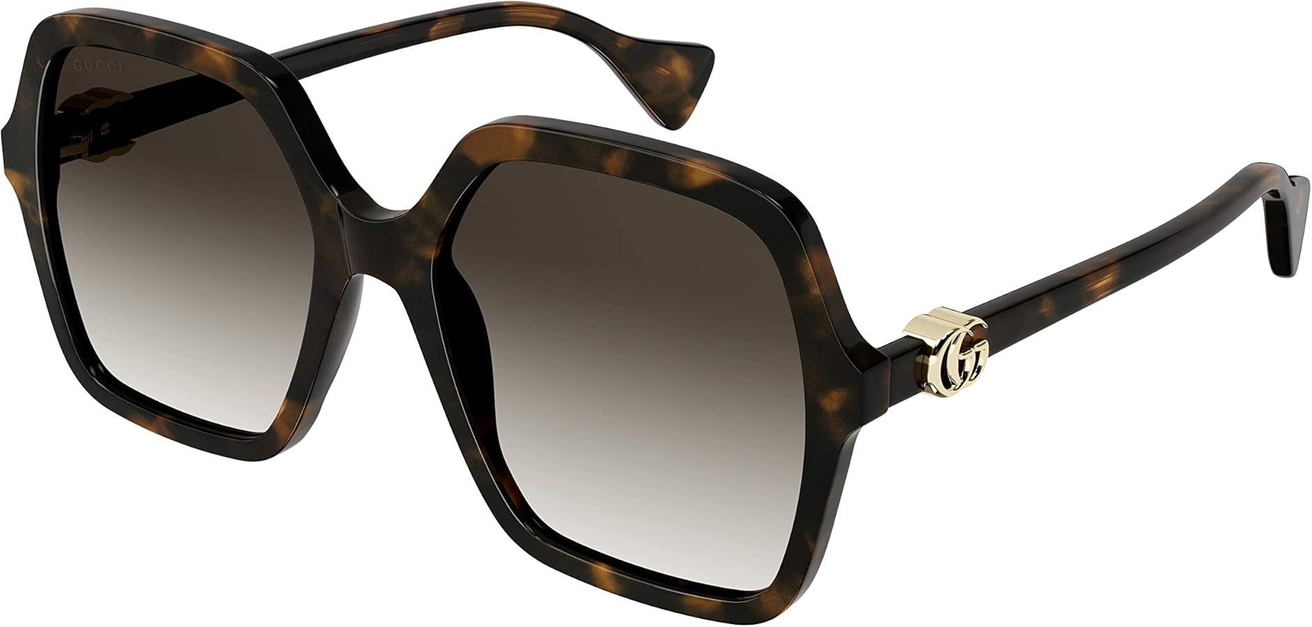 Gucci GG1072S Dark Havana/Brown Shaded 56/19/145 women Sunglasses | Amazon (US)