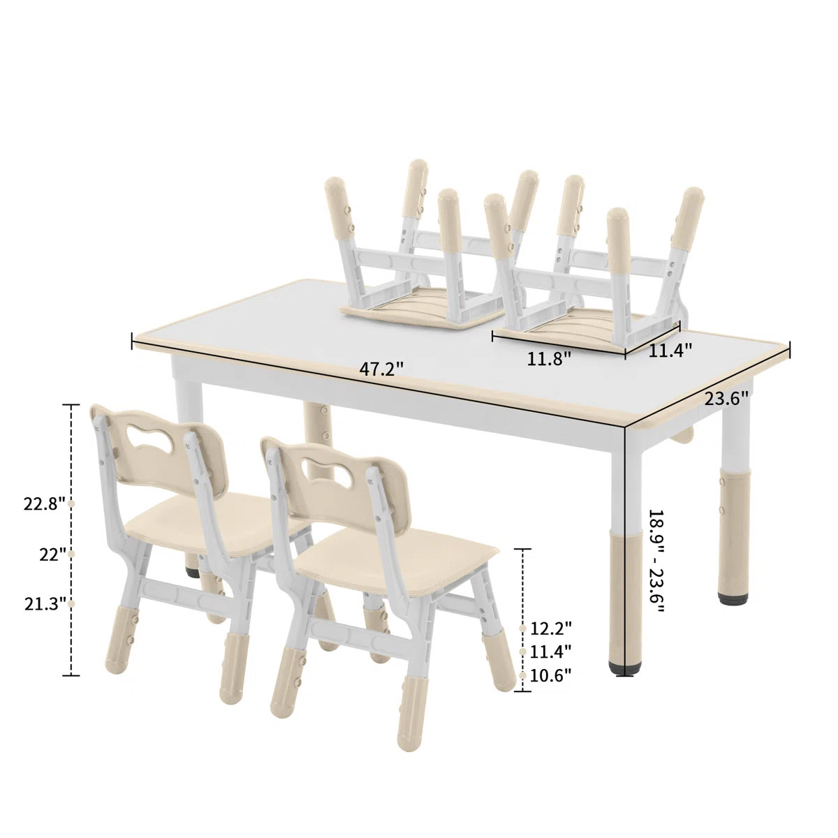 Angeliz Kids 5 Piece Play Or Activity Table and Chair Set | Wayfair North America