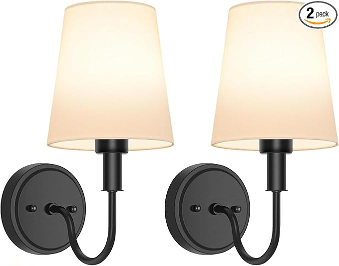 Wireless Rechargeable Wall Sconce, Black Battery Operated Wall Lights, Wall Lamps with Remotes an... | Amazon (US)