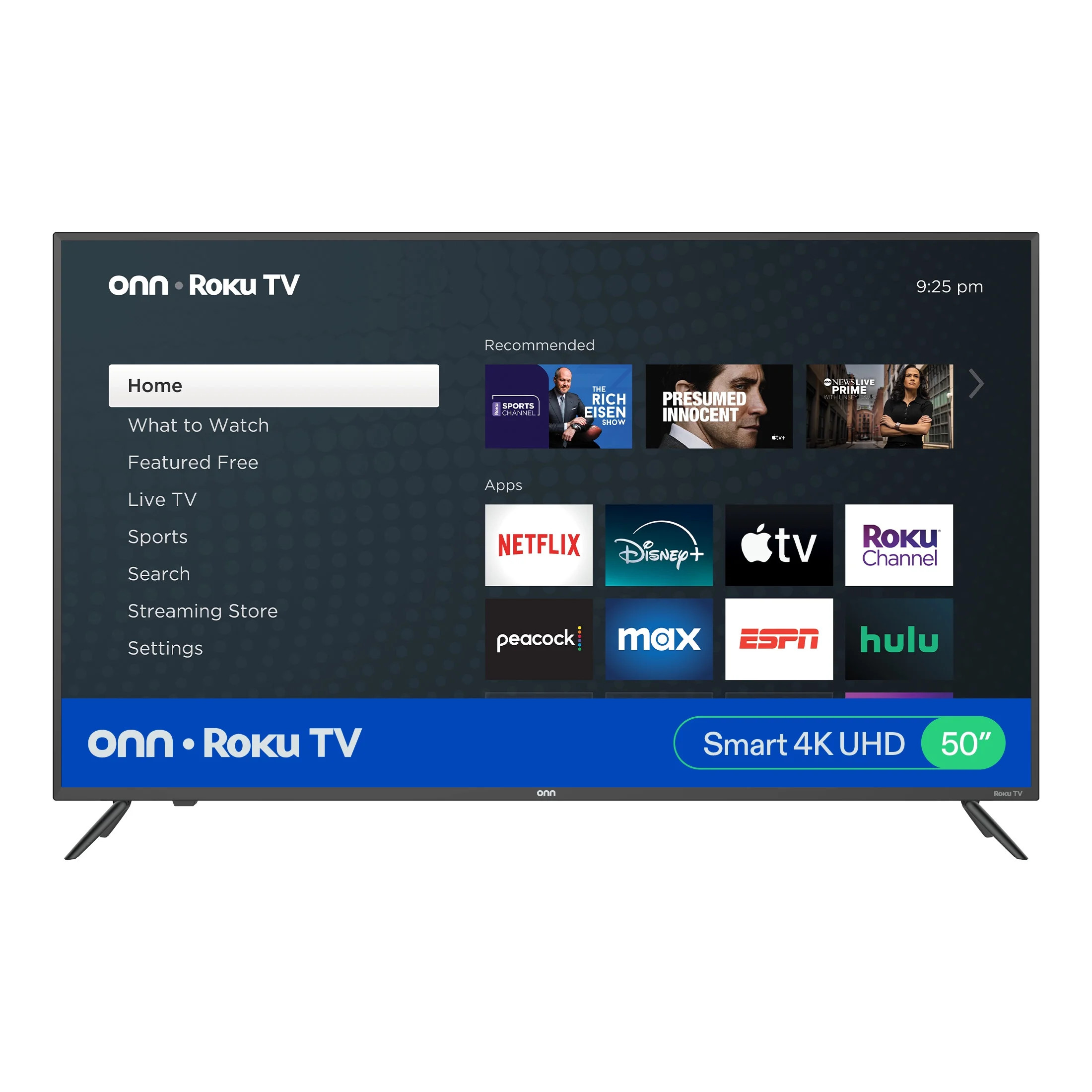 onn 50” Class 4K UHD (2160P) LED Roku Smart Television HDR (100012585) | Walmart (US)