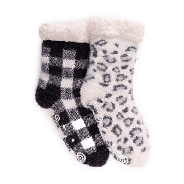 MUK LUKS Women's Cabin Socks, 2 Pairs - Walmart.com | Walmart (US)