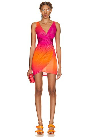 Louisa Ballou Summer Solstice Dress in Hot Pink Gradient | FWRD | FWRD 