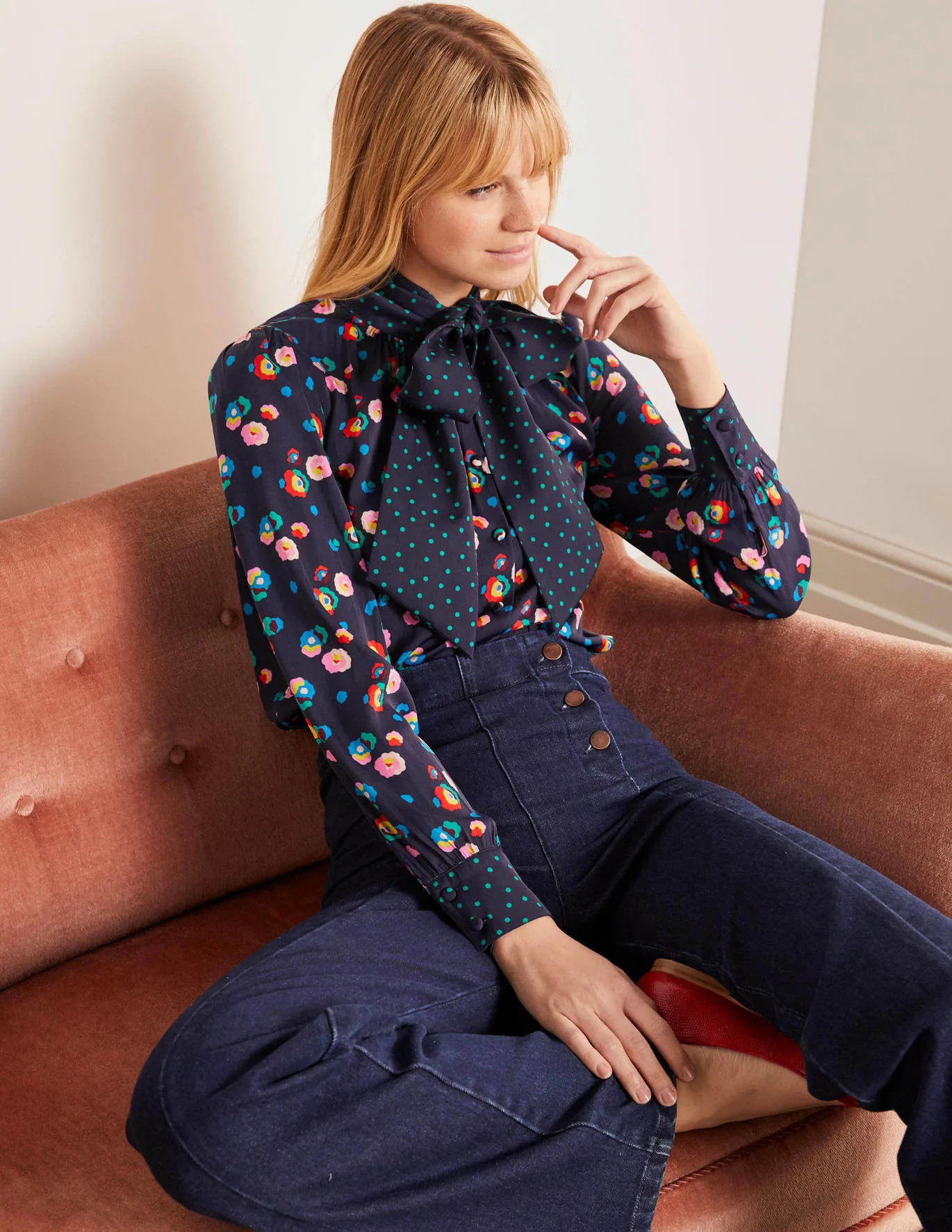 Grace Tie Neck Shirt | Boden (US)