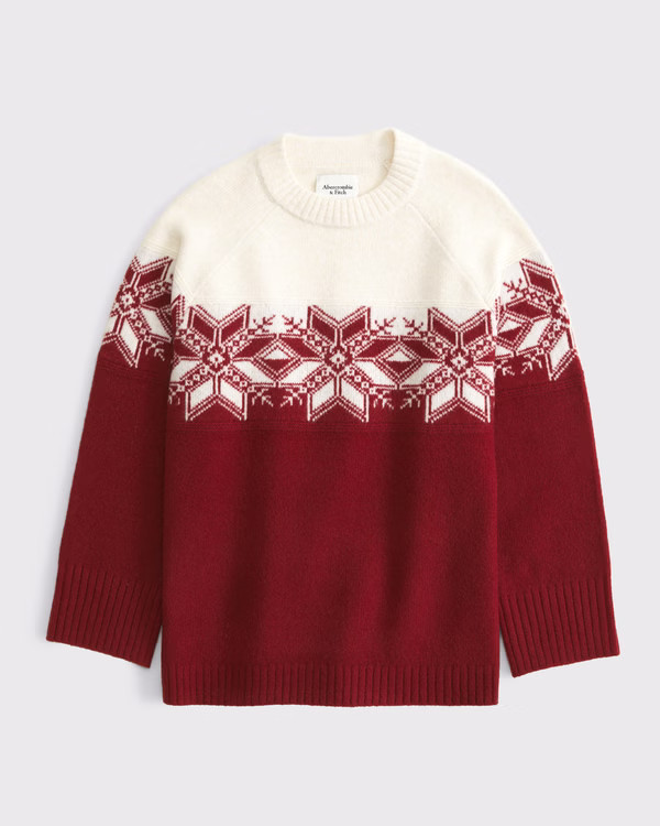 Relaxed Lounge Fairisle Crew Sweater | Abercrombie & Fitch (US)