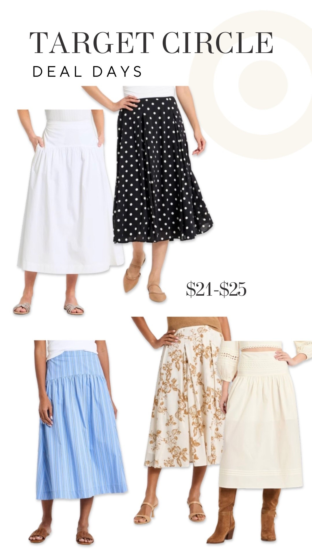 Skirt season is HERE and the deals are so good! Target Circle Deal Days is the time to grab all the cute skirts for less—mini, midi, denim, you name it. Don’t wait on these!

#LTKSaleAlert #LTKmomlife #LTKgrwm