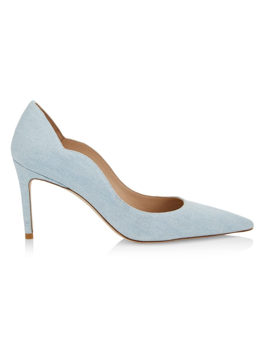 Vintage Denim Scallop Pumps | Saks Fifth Avenue