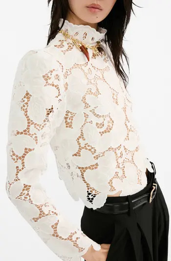 MANGO Coco Lace Cutwork Top | Nordstrom | Nordstrom
