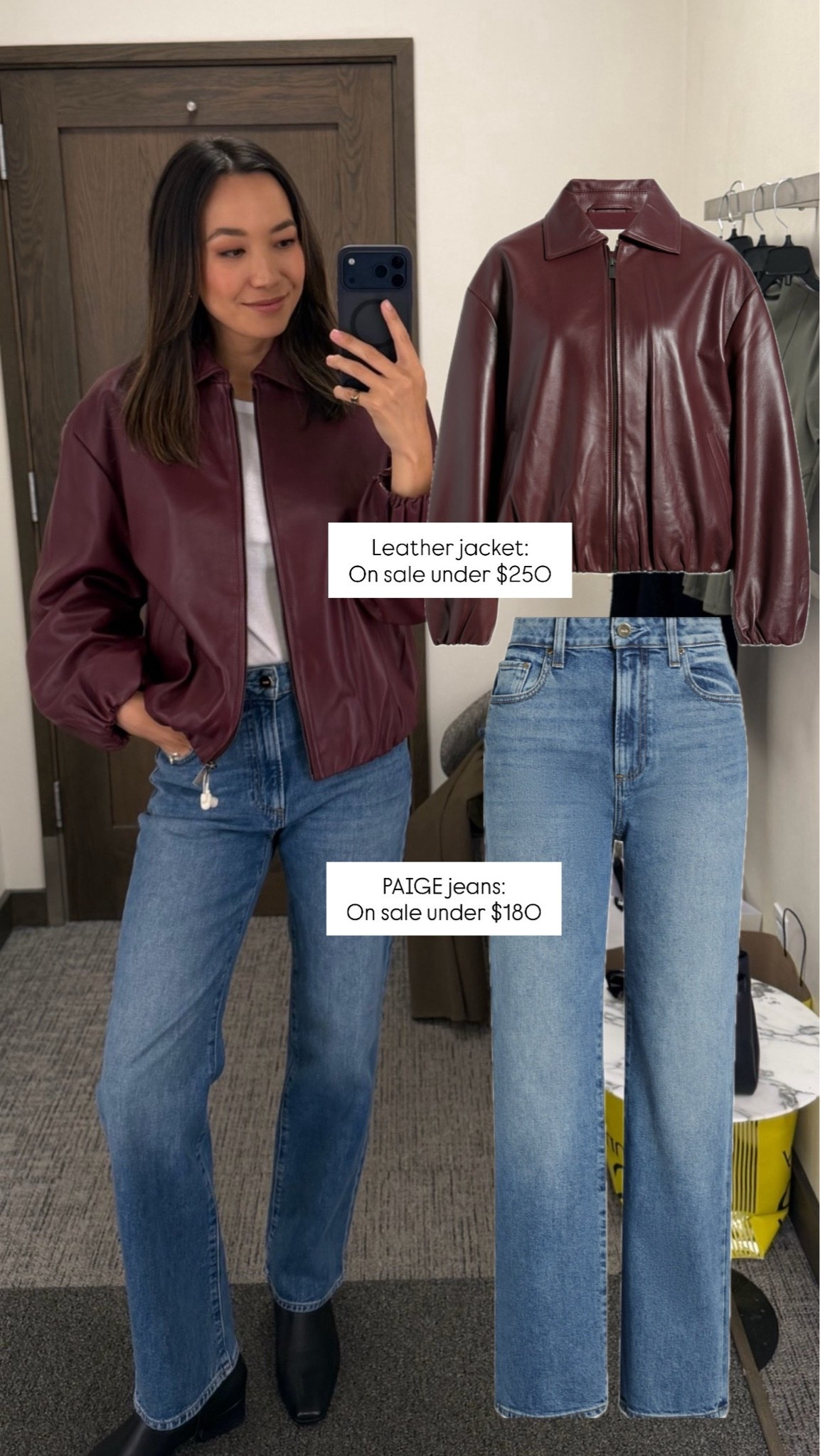 STILL IN-STOCK: 
Beautiful soft leather jacket if you’re looking to add a pop of color - wearing small (nsale)

All saints tee 

Paige jeans — not part of nsale, but marked down 

Steve Madden defne booties — still stocked in a few colors 

Nordstrom anniversary sale / fall outfit / leather jacket / straight leg jeans

#LTKootd #LTKSaleAlert