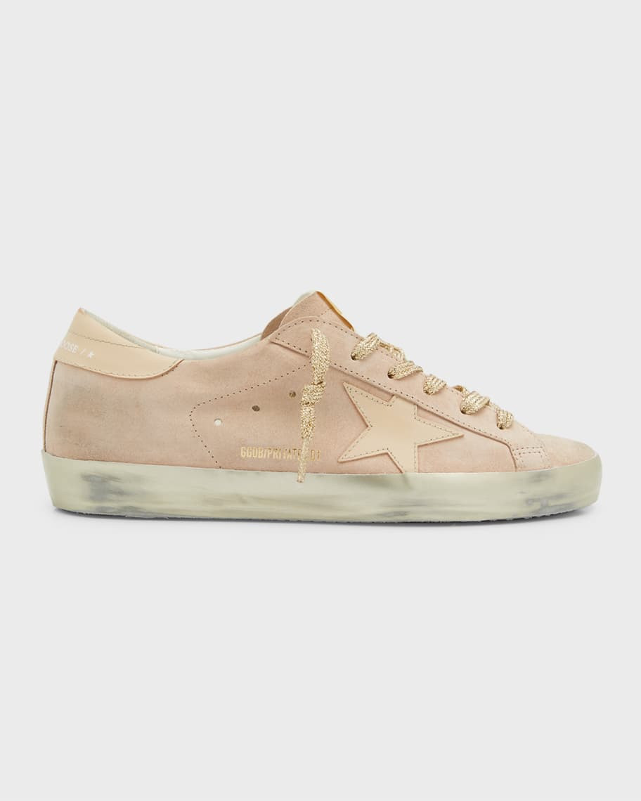 Superstar Mixed Leather Low-Top Sneakers | Neiman Marcus