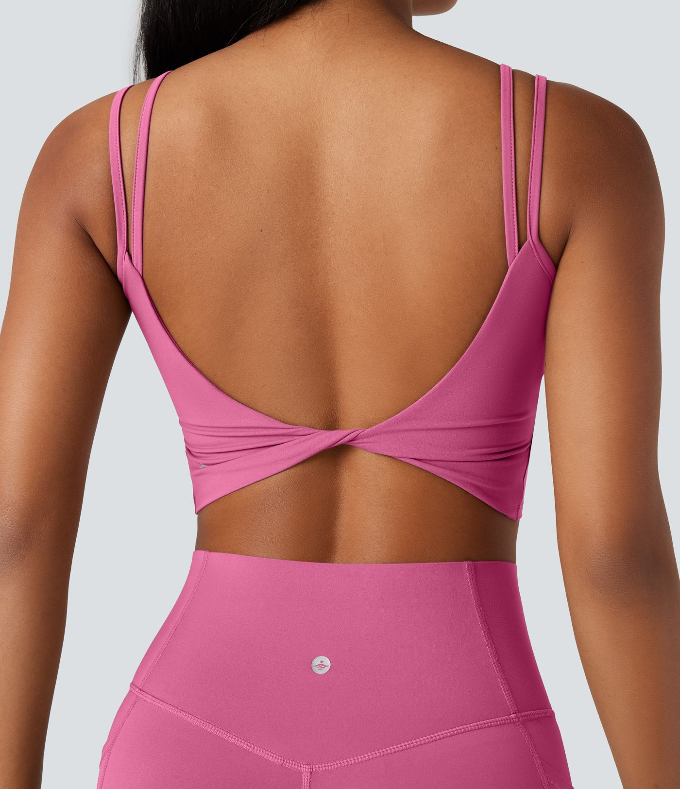 Women\u2019s Halara UltraSculpt\u2122 Double Straps Twisted Backless Cropped Yoga Tank Top - Hala... | HALARA
