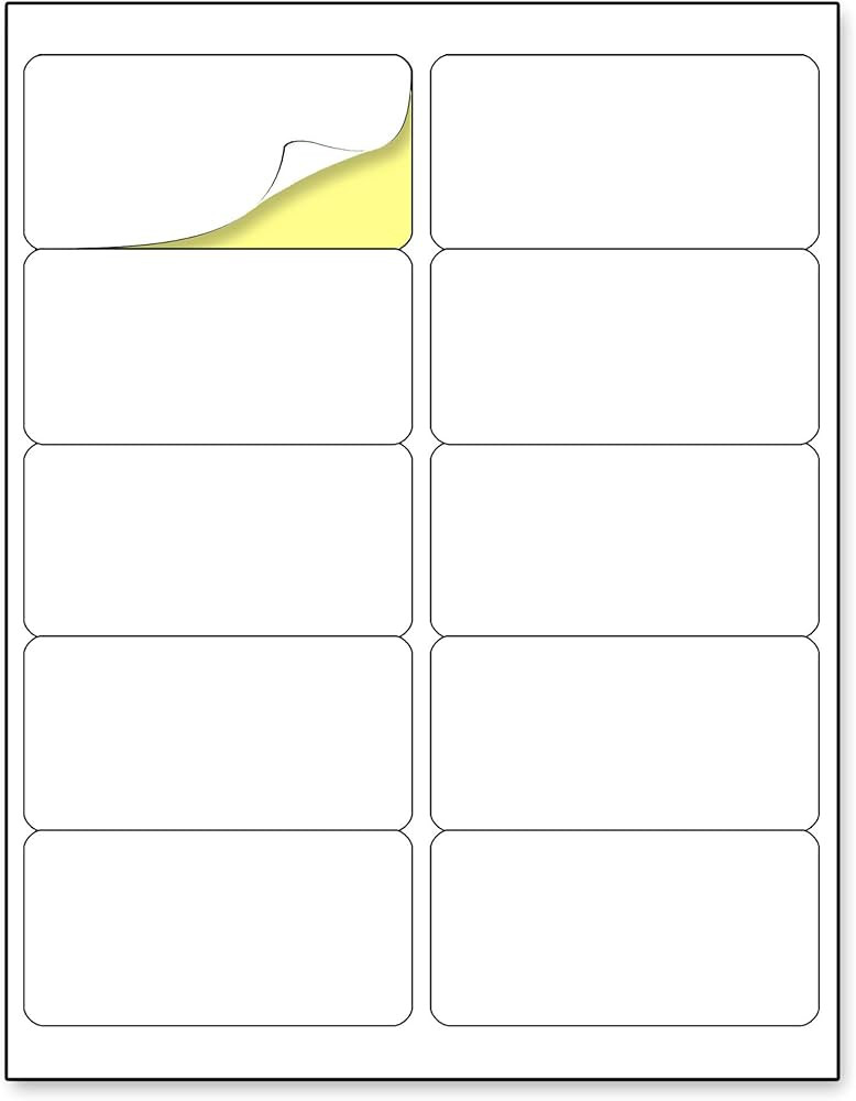 (2" x 4") 30 Sheets, Printable White Sticker Labels, Laser/Inkjet Printing - Matte, 10 per Page | Amazon (US)