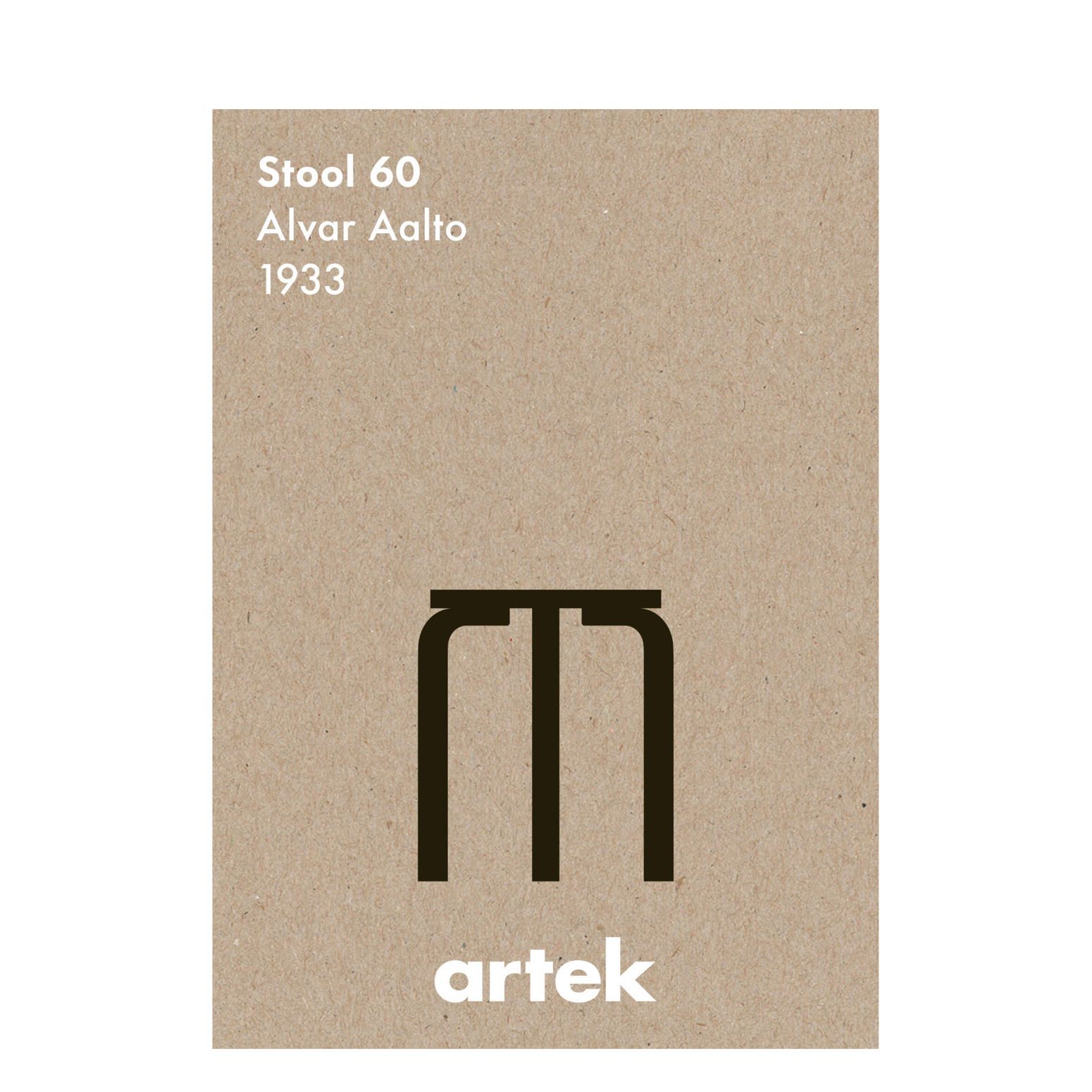 Stool 60 Poster Alvar Aalto (50 x 70 cm) | Trouva (Global)