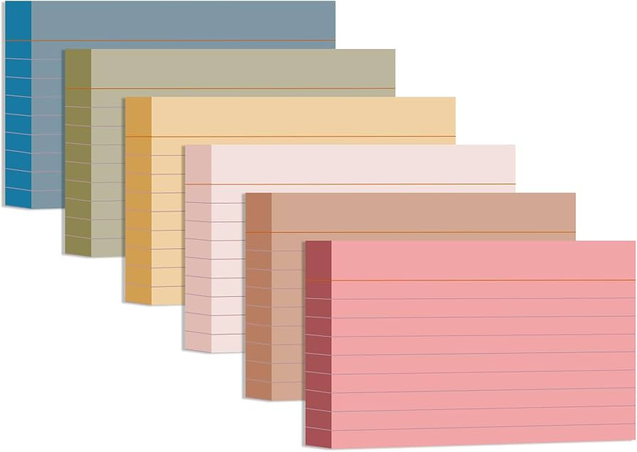 3x5 Index Cards Ruled Lined, 216 Pcs Flash Cards Study Cards for Learning and Studying, Lined Rul... | Amazon (US)