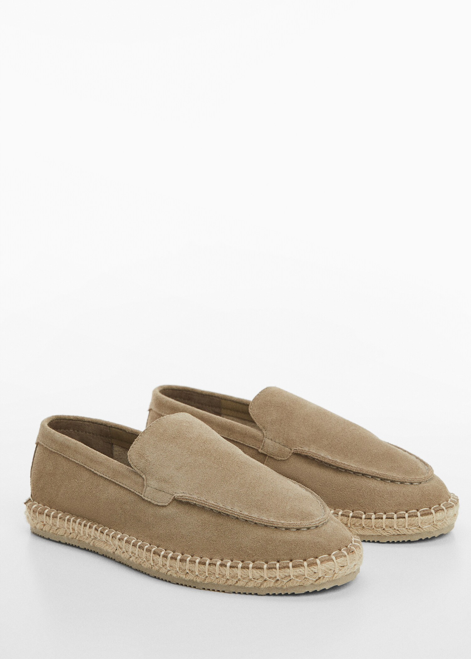 Jute suede leather espadrille | MANGO (US)