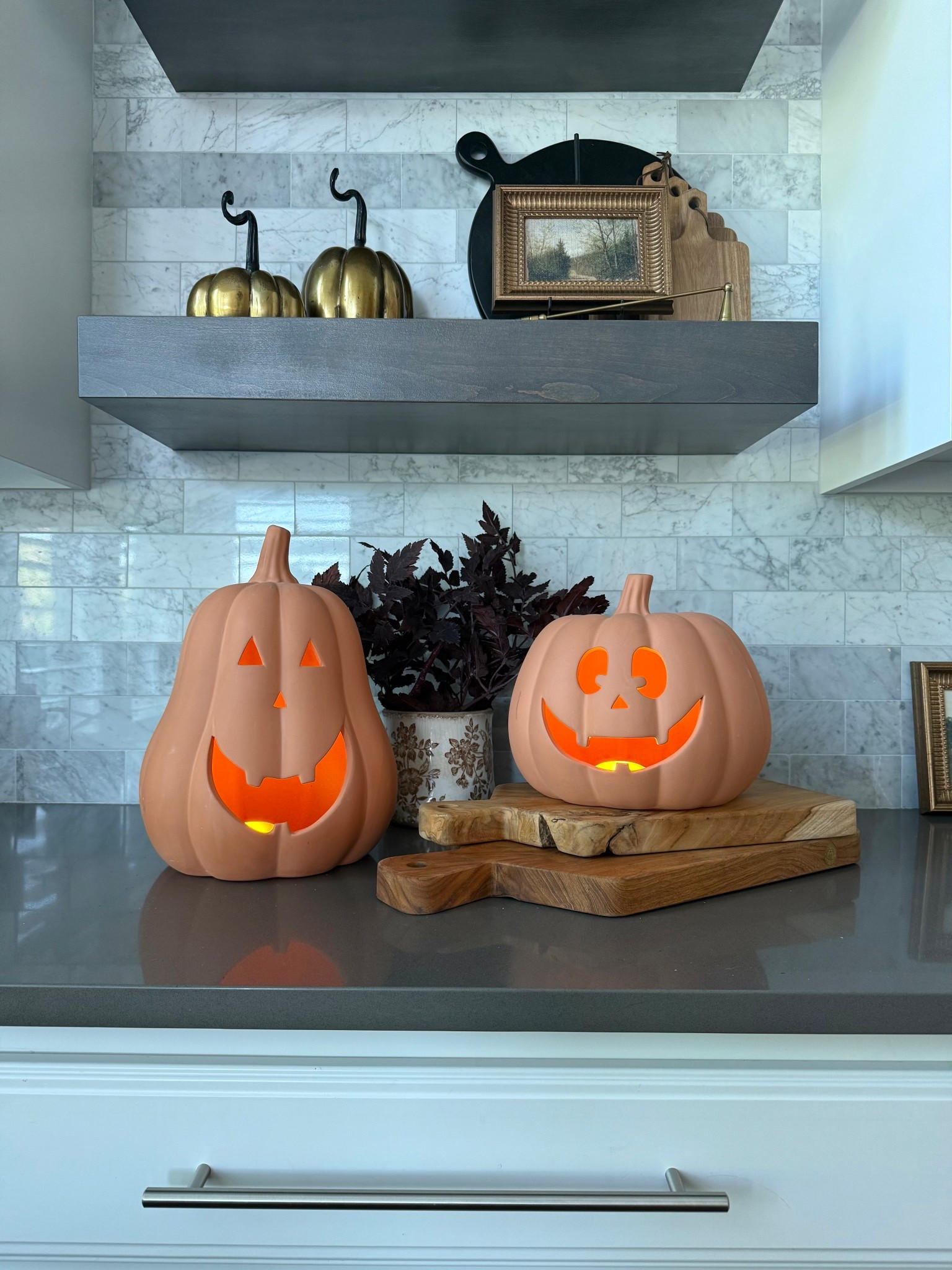 My clay pumpkins are back in stock!! These sold out quickly last year! I added a flickering light to the inside from Amazon! 🎃

Autumn decor, fall decor, Jack o lantern 

#LTKSeasonal #LTKHome #LTKautumn