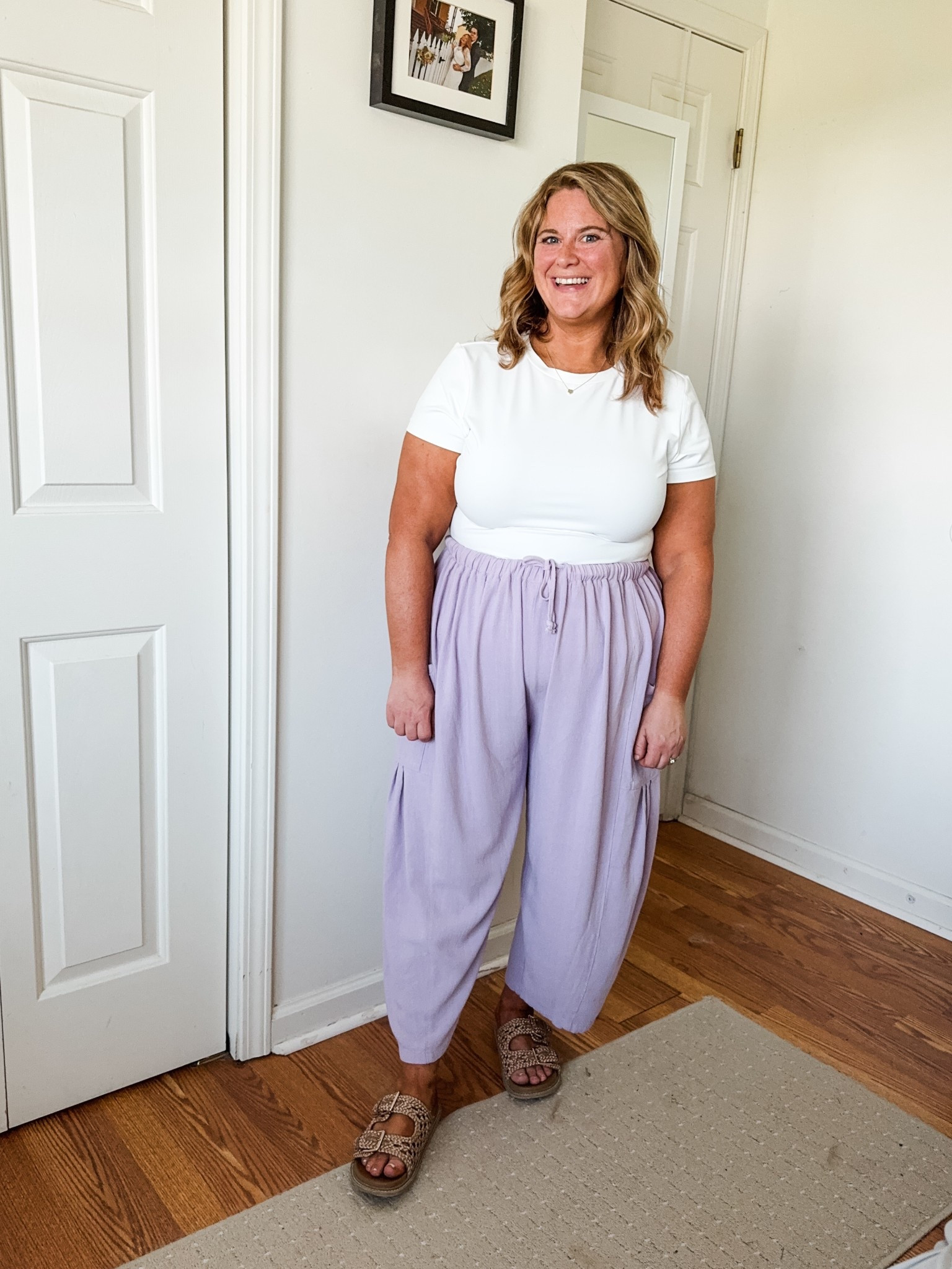 These linen blend pants are so comfy and fun! I love the purple but they come in tons of colors. They run big - wearing a large  

#LTKFindsUnder50 #LTKMidsize #LTKSaleAlert