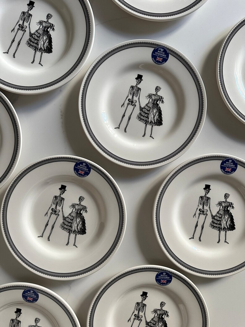 Set of 9 Royal Stafford Skeleton Couple Salad Plates BRAND - Etsy | Etsy (US)