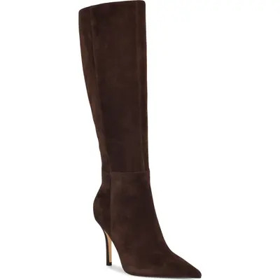 Nine West Gerty Pointed Toe Knee High Boot in Black 002 at Nordstrom, Size 8.5 | Nordstrom