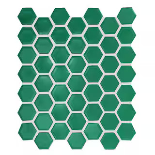 Daltile Restore Green 10 in. x 12 in. Glazed Ceramic Hexagon Mosaic Tile (9.72 sq. ft./Case) 0115... | The Home Depot