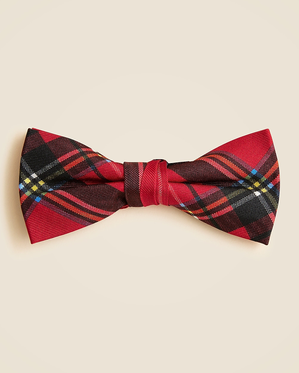Boys' silk bow tie in Good Tidings plaid | J. Crew US