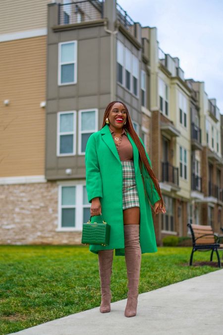 I love this bodysuit and pair it with my mini skirts and jeans often! It looks good paired with this plaid skirt, which I linked a similar one. The perfect colorful winter outfit idea 💚

#LTKstyletip #LTKSeasonal