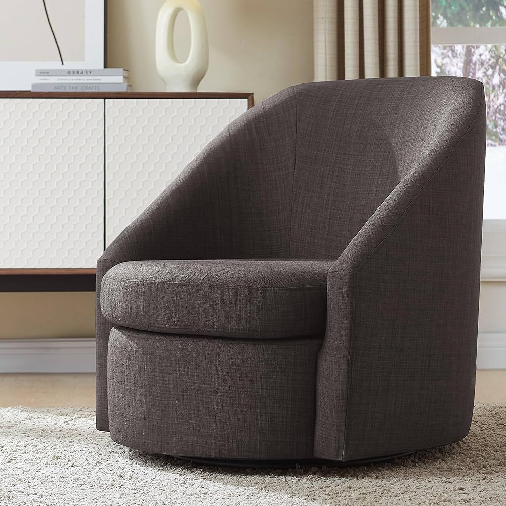 Simple Modern 360° Swivel Accent Chair, Living Room Chairs with Thicken Upholstered, Armchairs f... | Amazon (US)