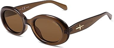 SOJOS Small Retro Oval Polarized Sunglasses for Women Men 90s Vintage UV400 Protection Tiny Sun G... | Amazon (US)