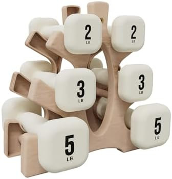 PAETA Neoprene Dumbbell, Hand Weights with Curved Grip for Women, Anti-Slip, Anti-Roll, Square Du... | Amazon (US)