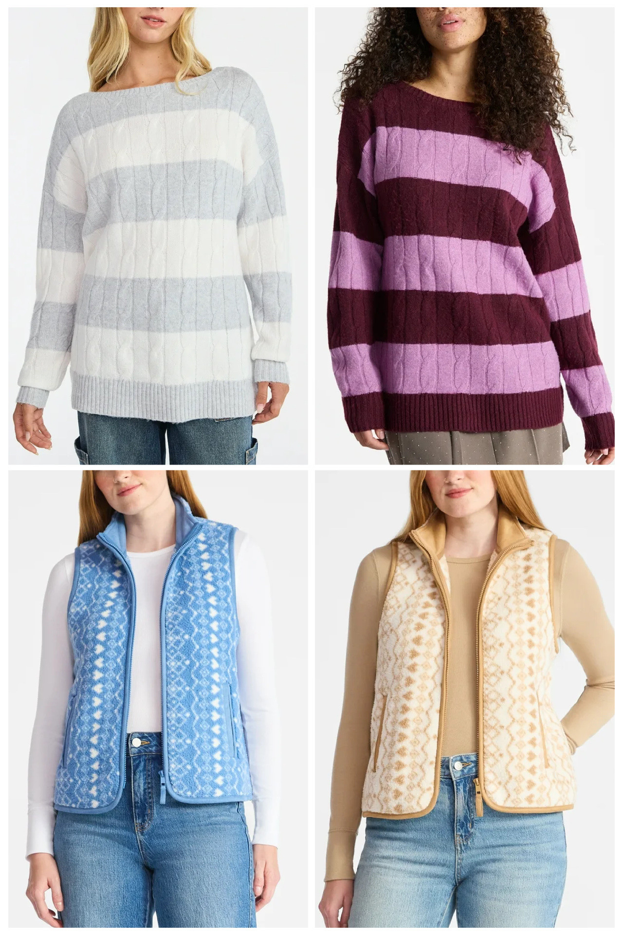 Walmart new arrivals, striped sweater, fleece vest 

#LTKFindsUnder50 #LTKStyleTip
