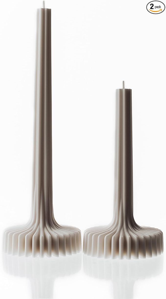 LAWA Set of 2 Vase Candle - Beautiful Handmade Pillar Unscented Soy Wax Candle Elegant Aesthetic ... | Amazon (US)