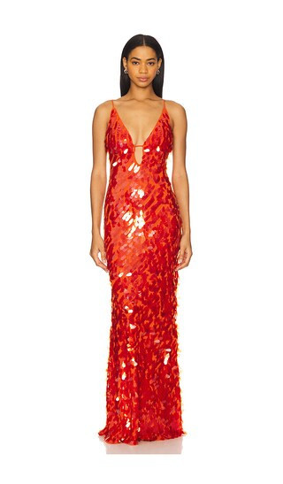MISHA Sapphire Gown in Red. - size M | Revolve Clothing (Global)