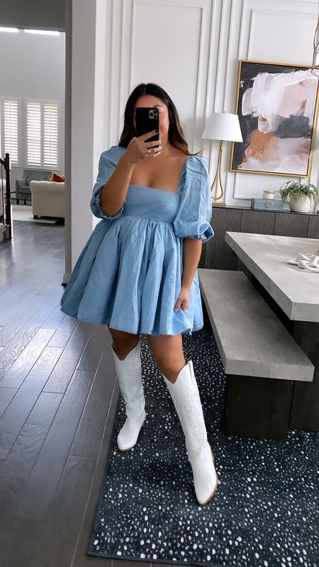 Chambray dress
Western vibes
Poofy dress
Selkie dress

