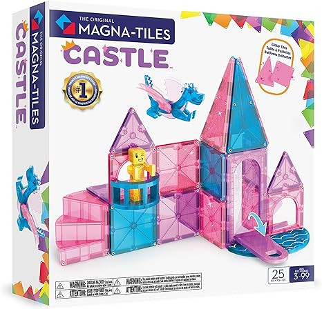 MAGNA-TILES Castle 25-Piece Magnetic Construction Set, The Original Magnetic Building Brand | Amazon (US)