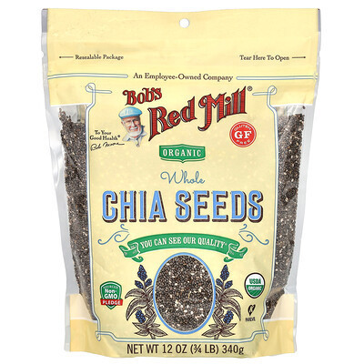 Bob's Red Mill, Organic Whole Chia Seeds, 12 oz (340 g) | iHerb