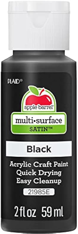 Apple Barrel Multi Surface Acrylic Paint, 2 oz, Black 2 Fl Oz | Amazon (US)